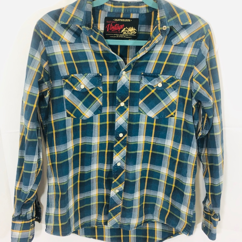 old navy vintage mens sz xlarge xl pearl snap
